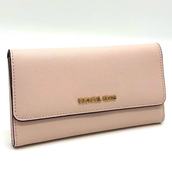 Michael Kors Large Trifold Wallet Powder Blush - Picture 4 of 10